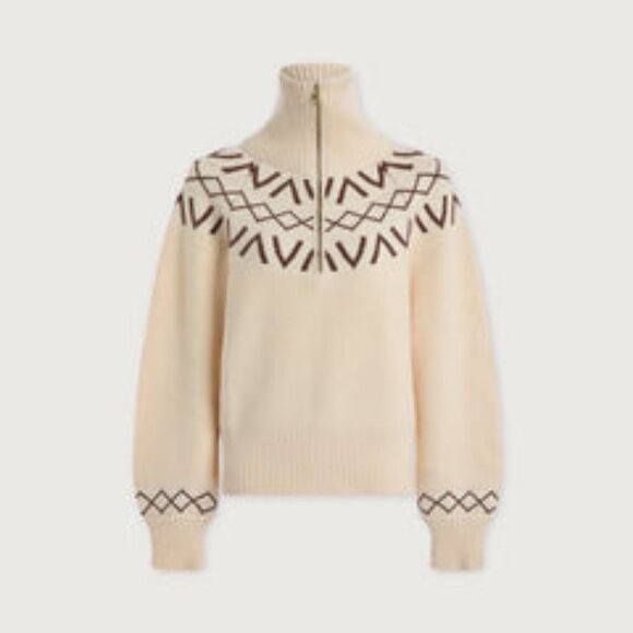 Varley Sweaters - Sigrid Fairisle Half-Zip